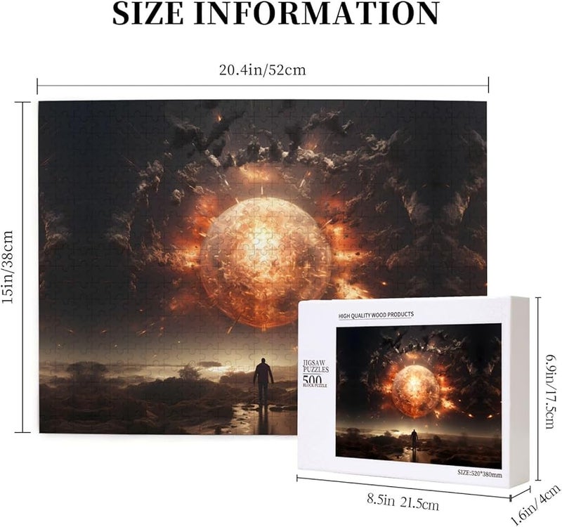 لغز انفجار الأرض فايا 500 قطعة للبالغين ديكور المنزل 20.4 × 15 بوصة - Image 4